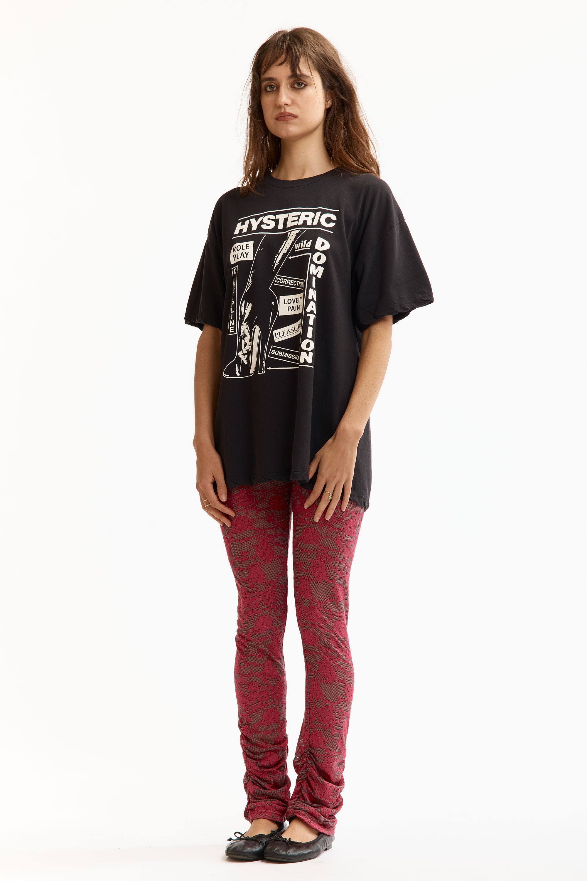 The HYS DOMINATRIX BOOT OVERSIZED T-SHIRT BLACK available online with global shipping, and in PAM Stores Melbourne and Sydney.