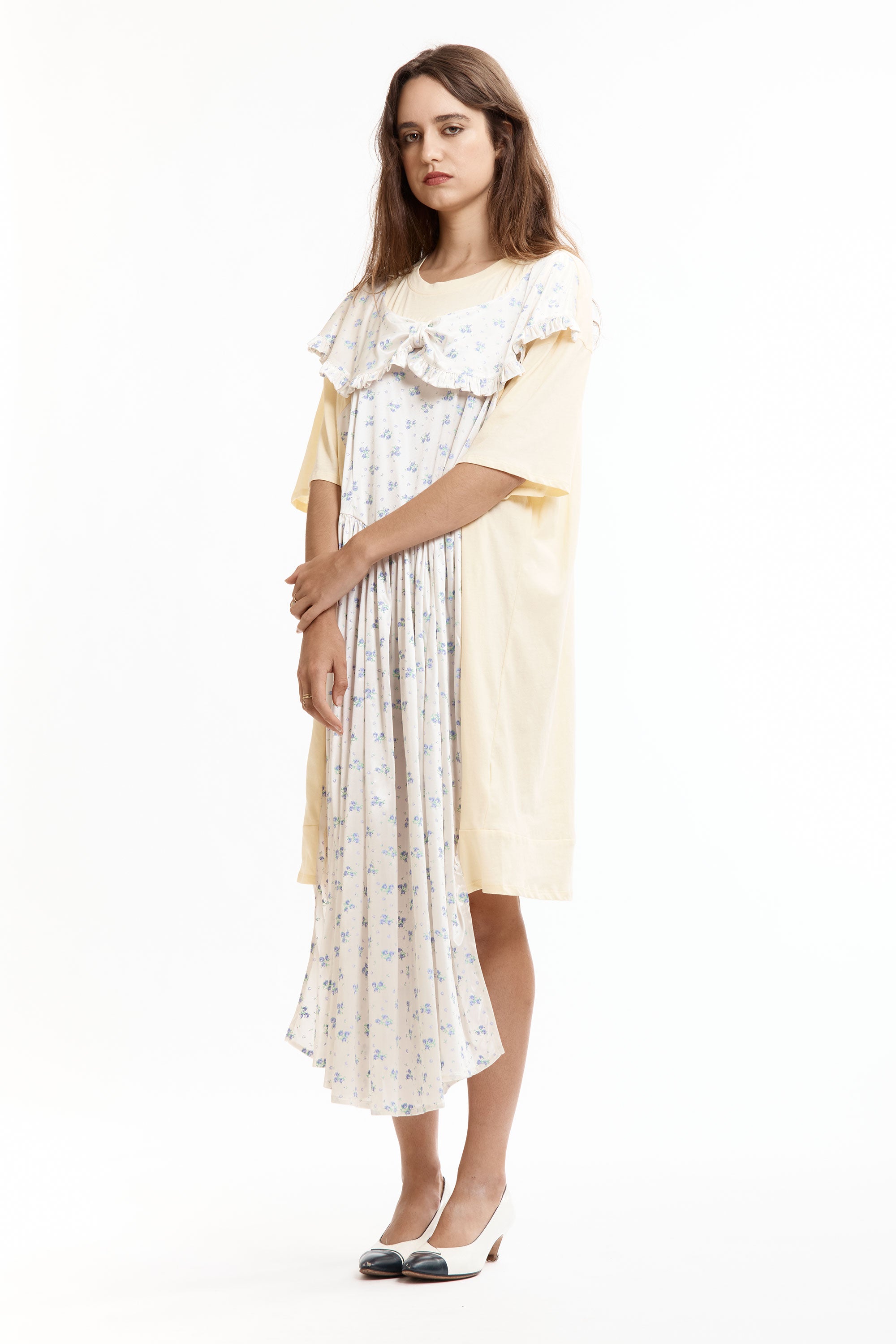 The T-SHIRT GOWN CREAM & FLORAL available online with global shipping, and in PAM Stores Melbourne and Sydney.