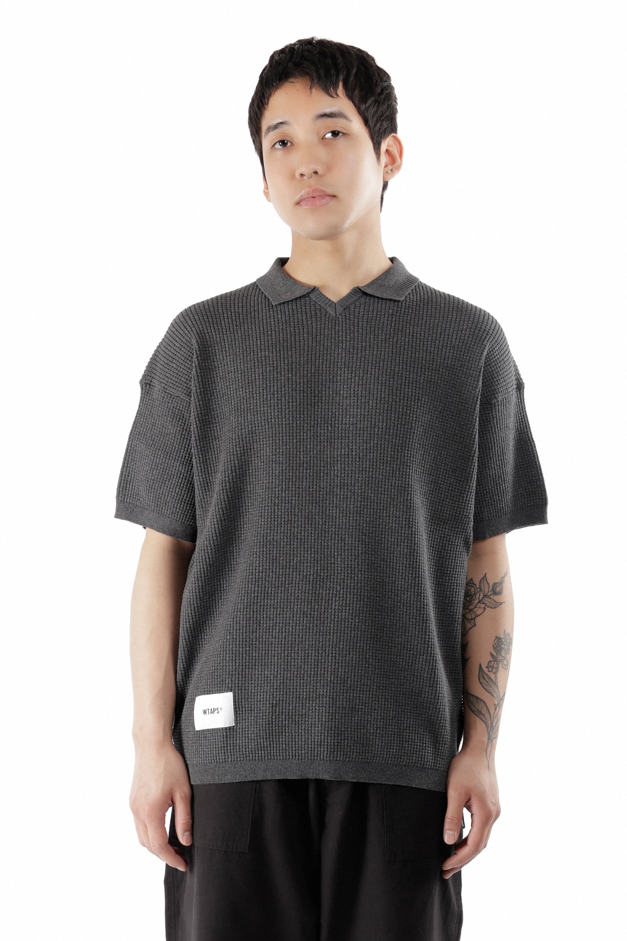The DUP COTTON POLY KNITTED SWEATER GREY available online with global shipping, and in PAM Stores Melbourne and Sydney.