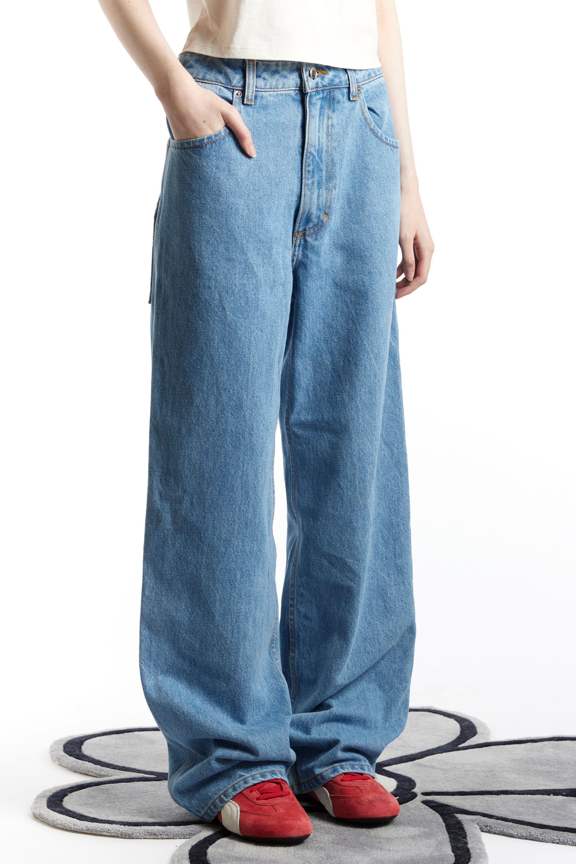 The ECKHAUS LATTA - WIDE LEG JEAN SS23  available online with global shipping, and in PAM Stores Melbourne and Sydney.