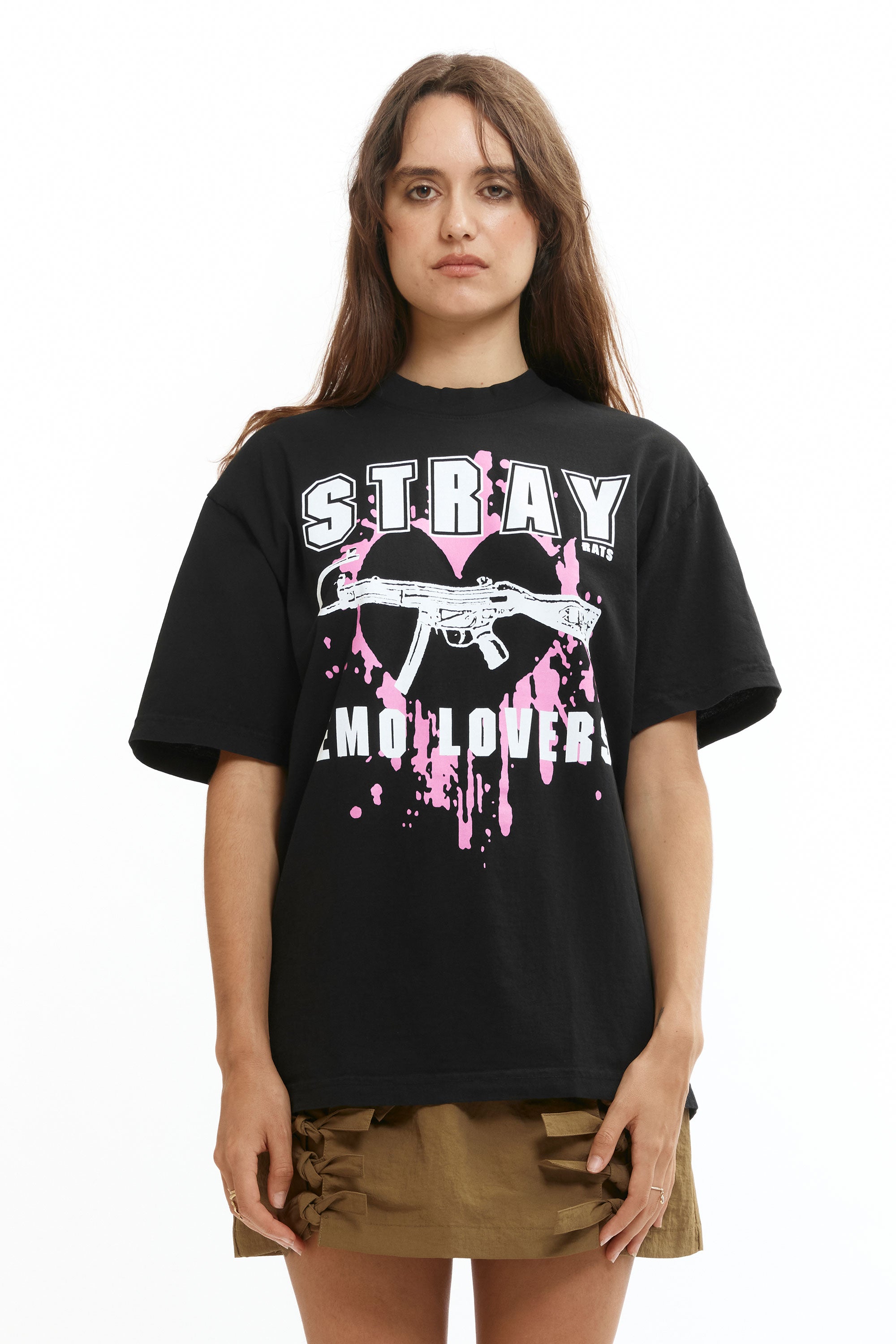 The Emo Lovers Tee Black available online with global shipping, and in PAM Stores Melbourne and Sydney.