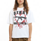 The Emo Lovers Tee White available online with global shipping, and in PAM Stores Melbourne and Sydney.