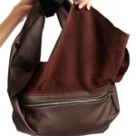 The KARLA LAIDLAW - EMS BAG SMALL BROWN  available online with global shipping, and in PAM Stores Melbourne and Sydney.