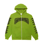 The STRAY RATS -  EXO ZIP UP HOODIE LIME available online with global shipping, and in PAM Stores Melbourne and Sydney.