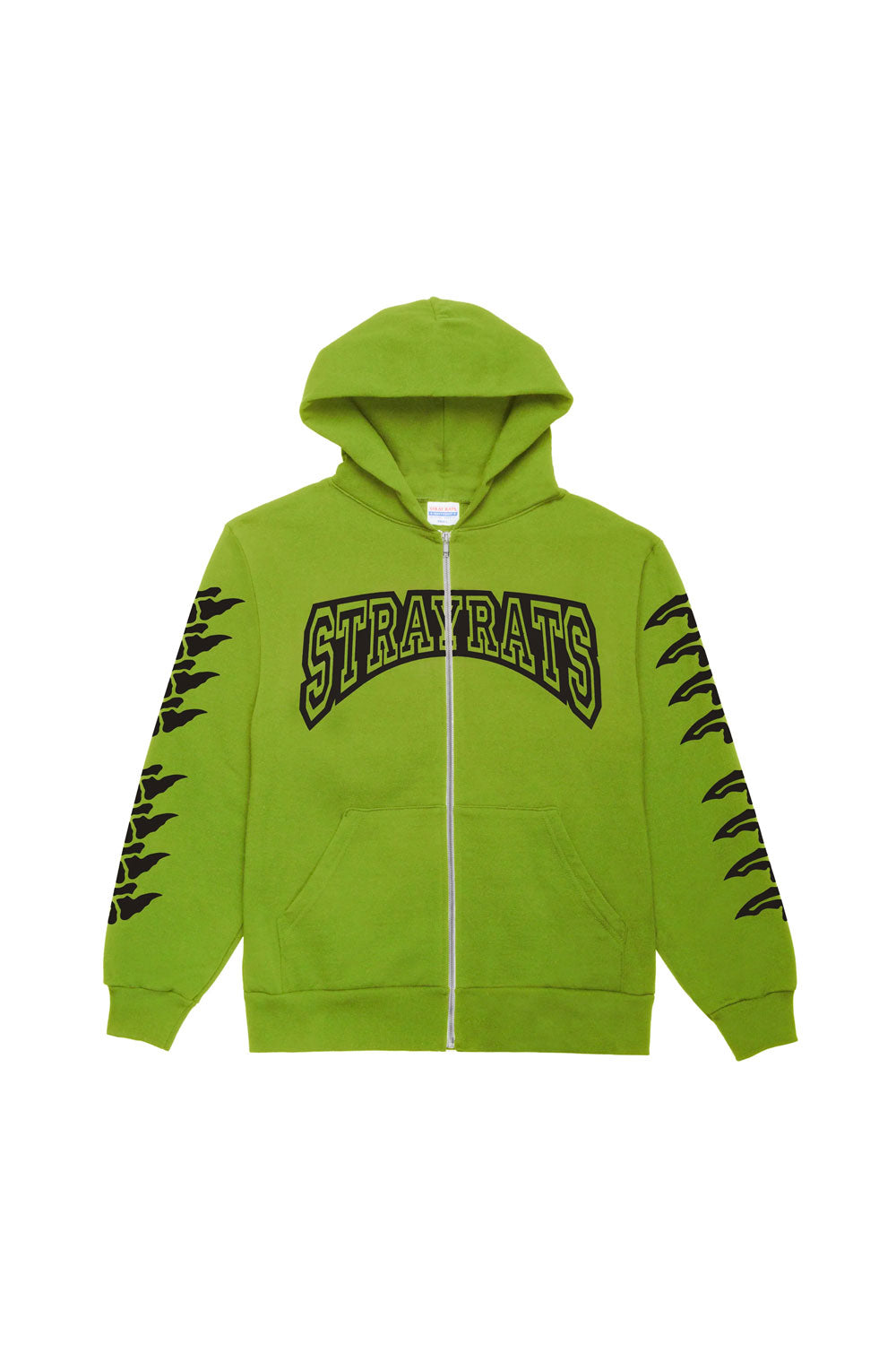 The STRAY RATS -  EXO ZIP UP HOODIE LIME available online with global shipping, and in PAM Stores Melbourne and Sydney.