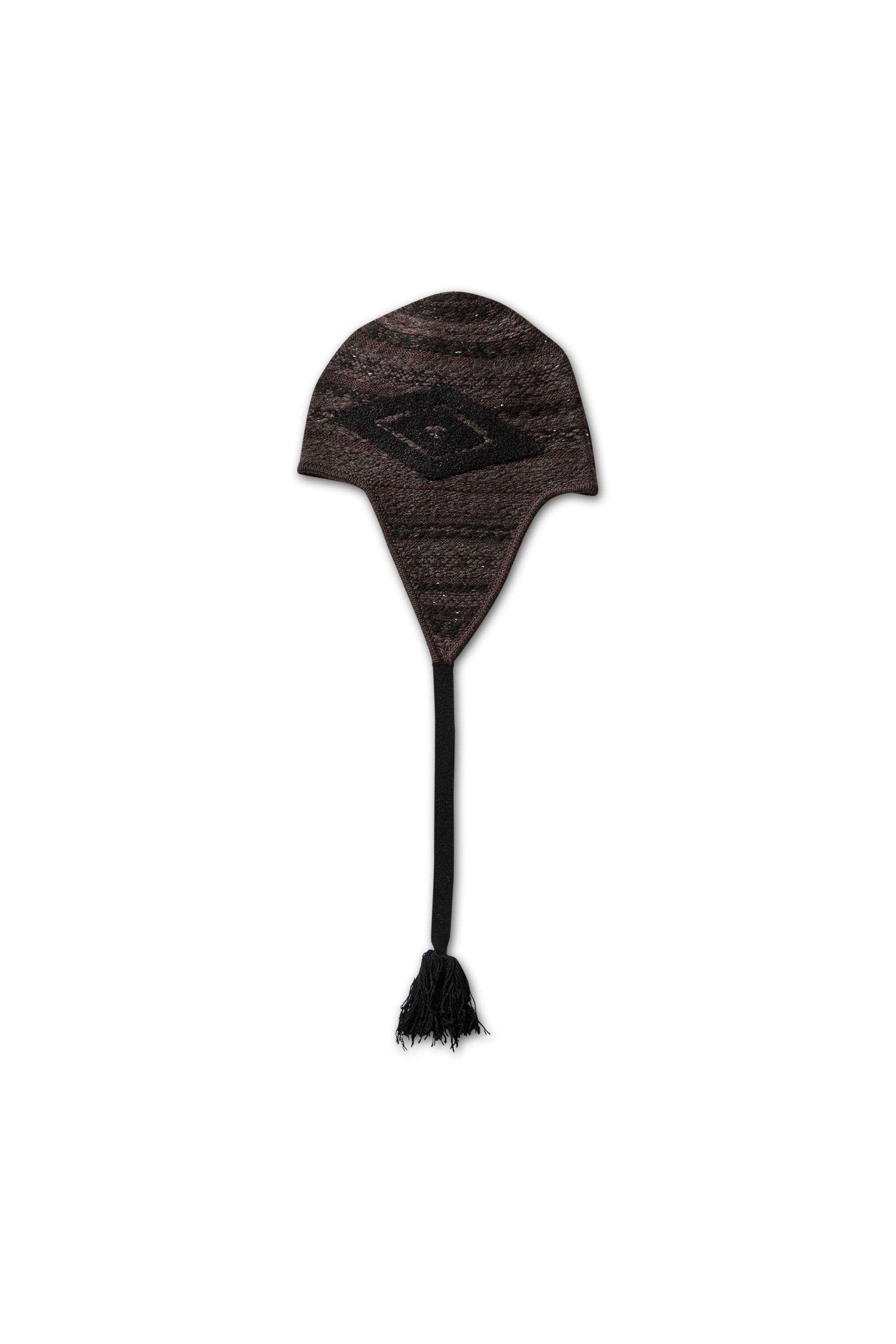 The FAIR ISLE BEANIE BLACK BROWN available online with global shipping, and in PAM Stores Melbourne and Sydney.