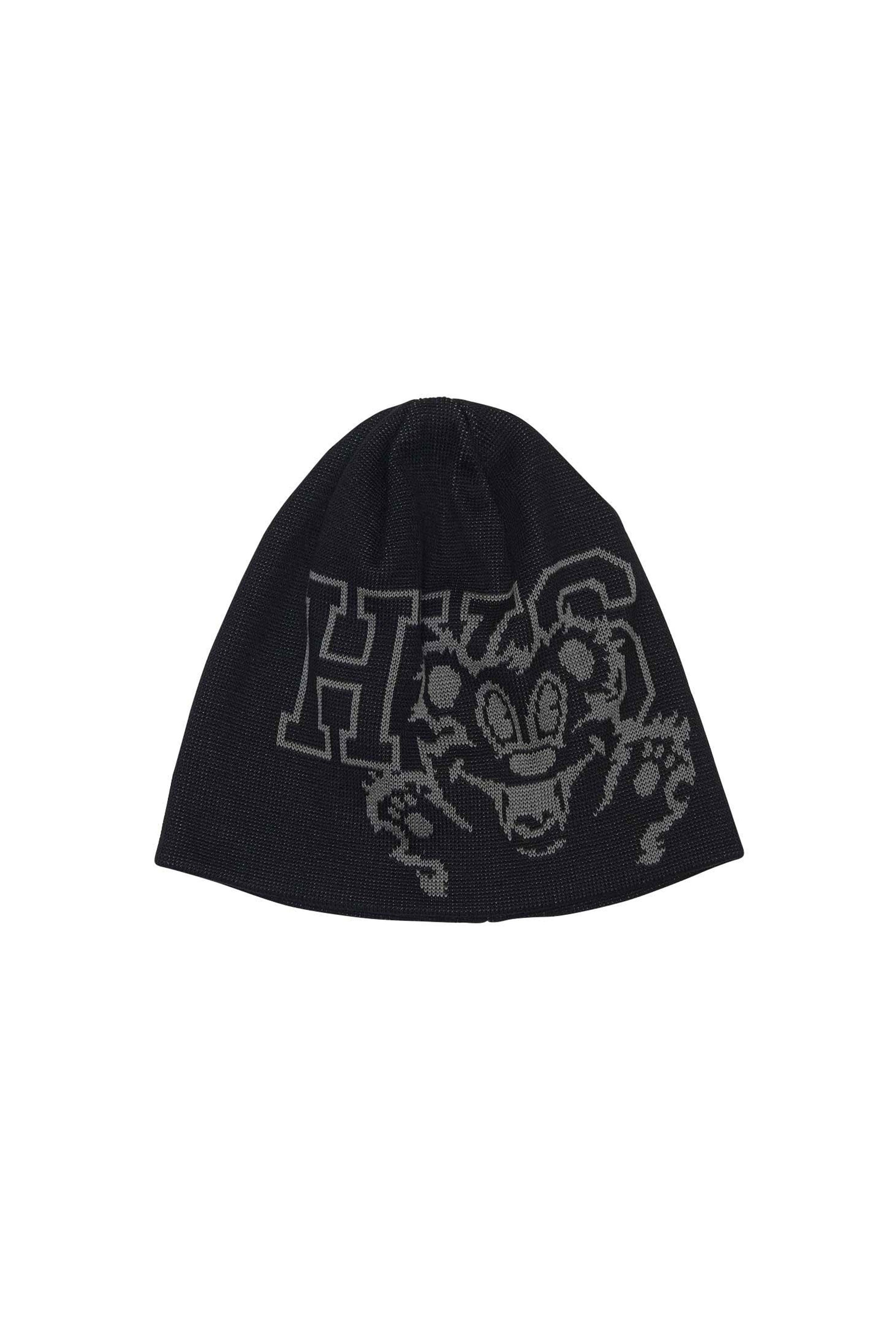 The FIRE BEAR KNITTED BEANIE BLACK available online with global shipping, and in PAM Stores Melbourne and Sydney.