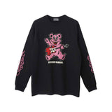 FIRE BEAR GUITAR LS T-shirt Black