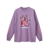 The FIRE BEAR GUITAR LS T-shirt Purple available online with global shipping, and in PAM Stores Melbourne and Sydney.