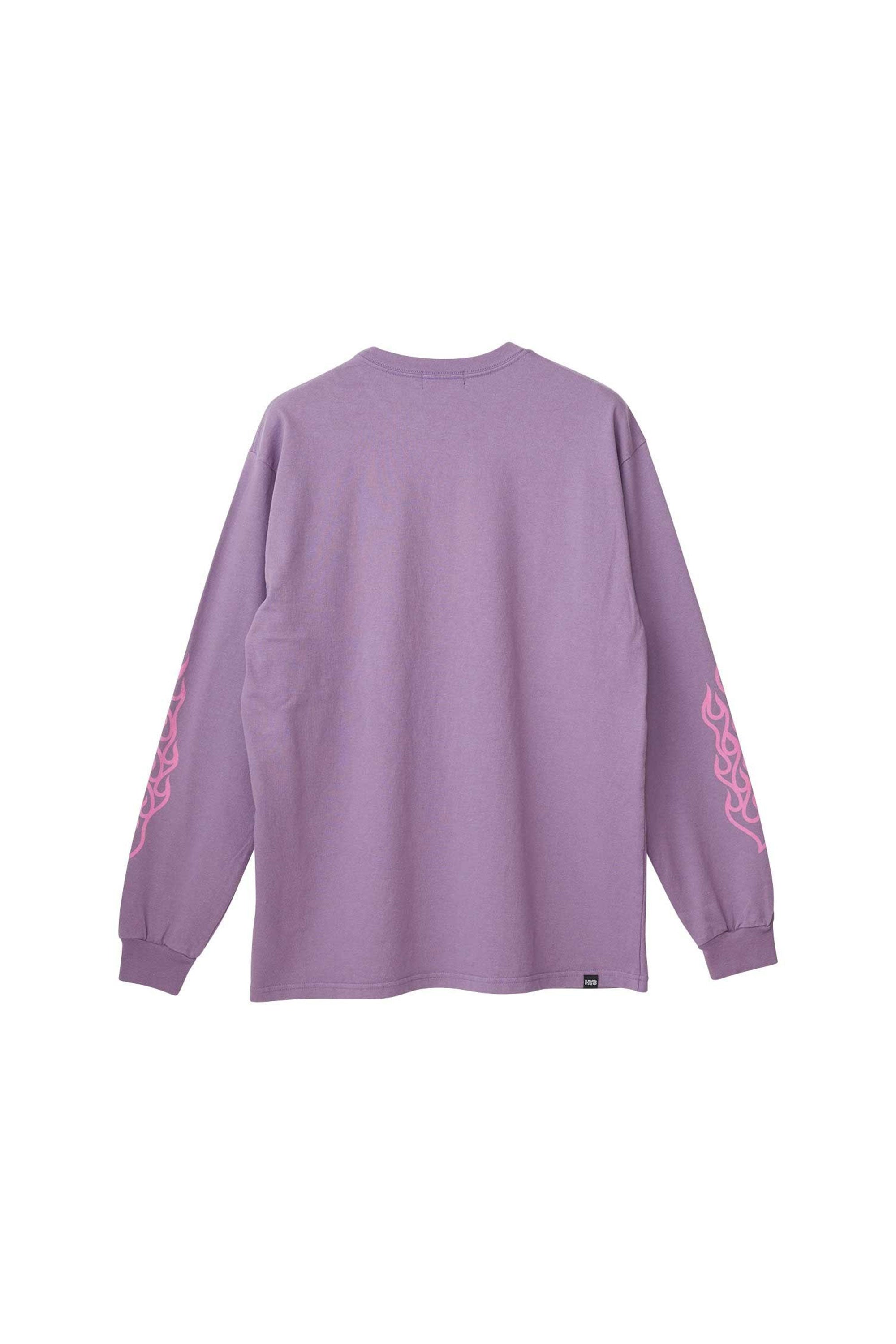 FIRE BEAR GUITAR LS T-shirt Purple