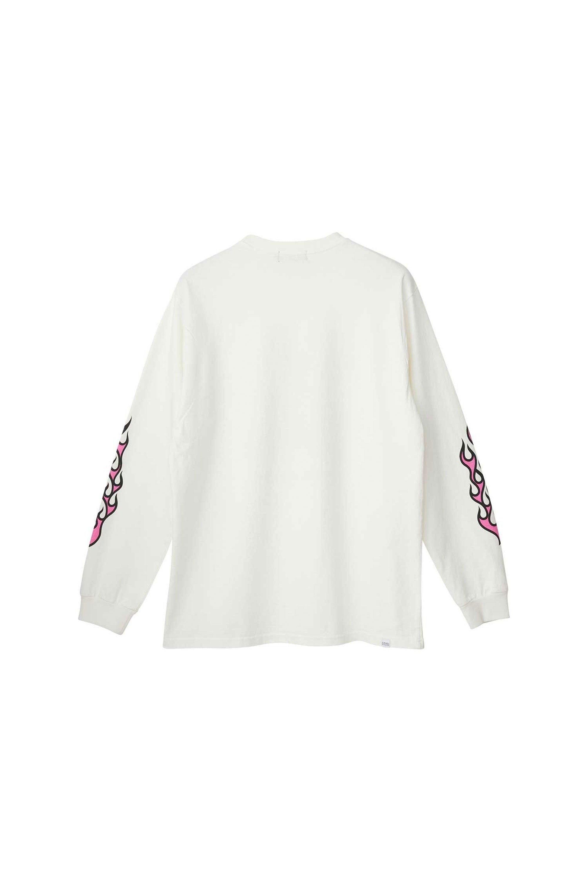FIRE BEAR GUITAR LS T-shirt White