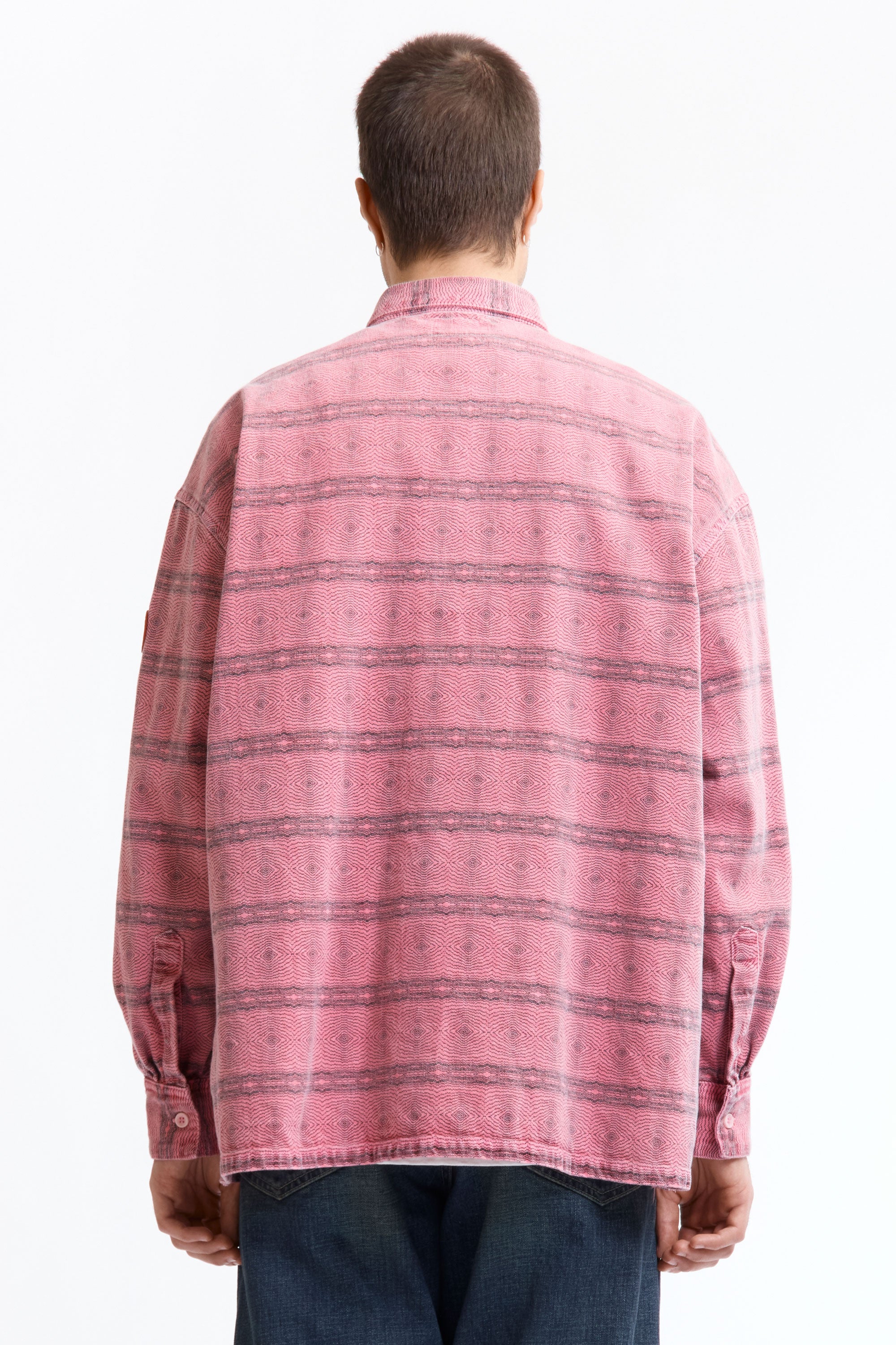 The OVERDYE FK PATTERN SHIRT PINK available online with global shipping, and in PAM Stores Melbourne and Sydney.
