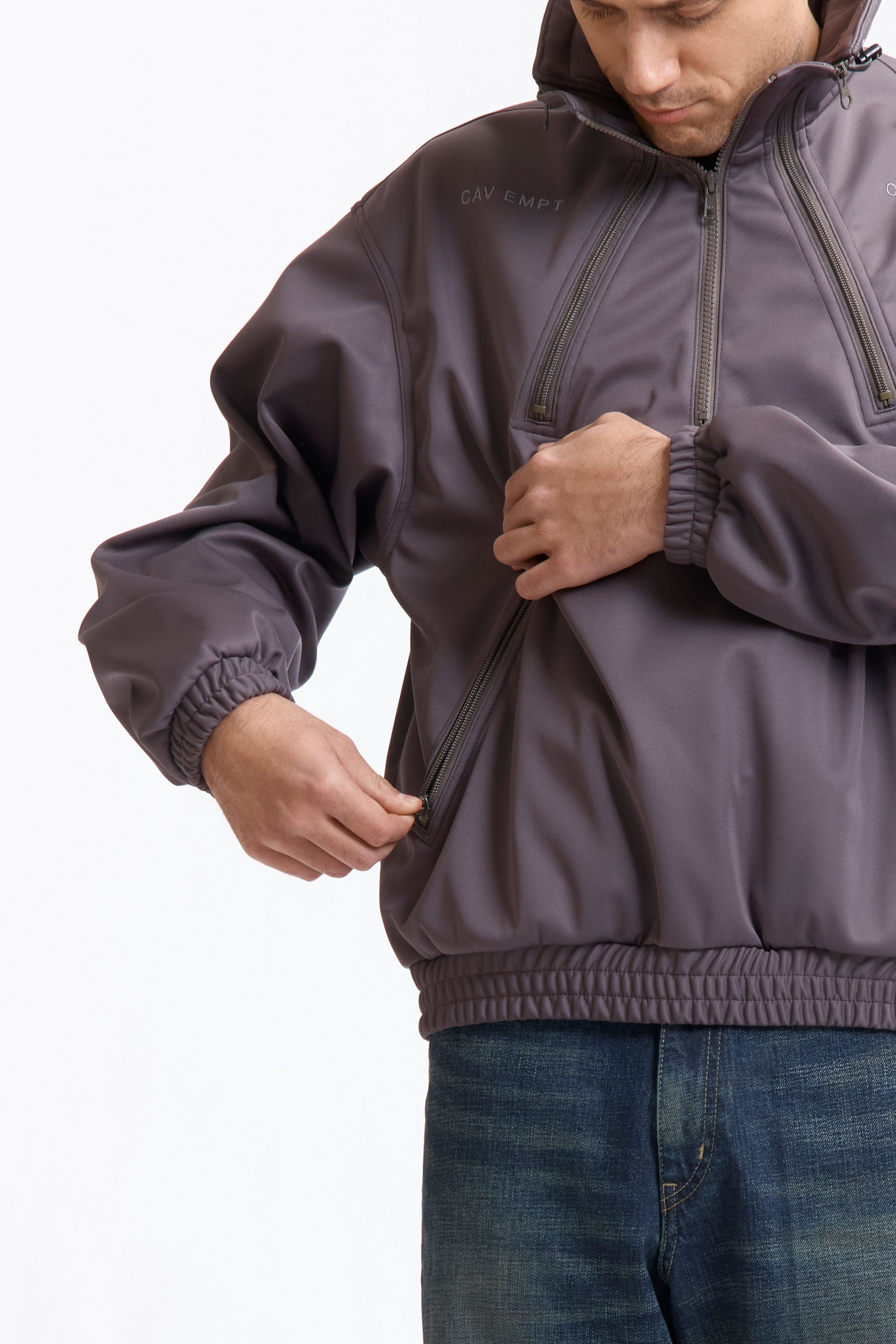 The FLEECE BACK HALF ZIP available online with global shipping, and in PAM Stores Melbourne and Sydney.