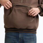 The FLEECE HALF ZIP UP KHAKI available online with global shipping, and in PAM Stores Melbourne and Sydney.