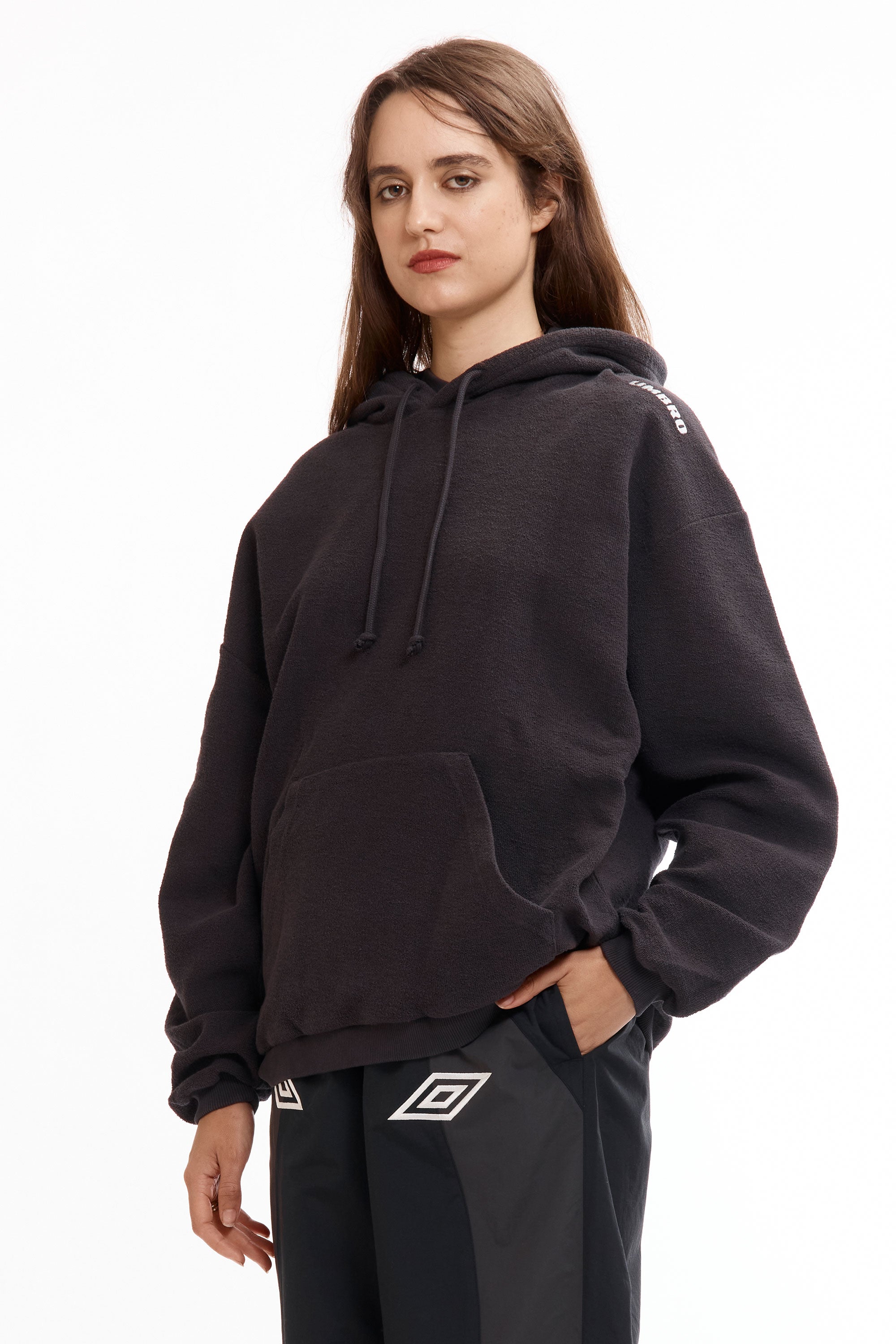 The SS26 Lasered Masked Hoodie Washed Black available online with global shipping, and in PAM Stores Melbourne and Sydney.