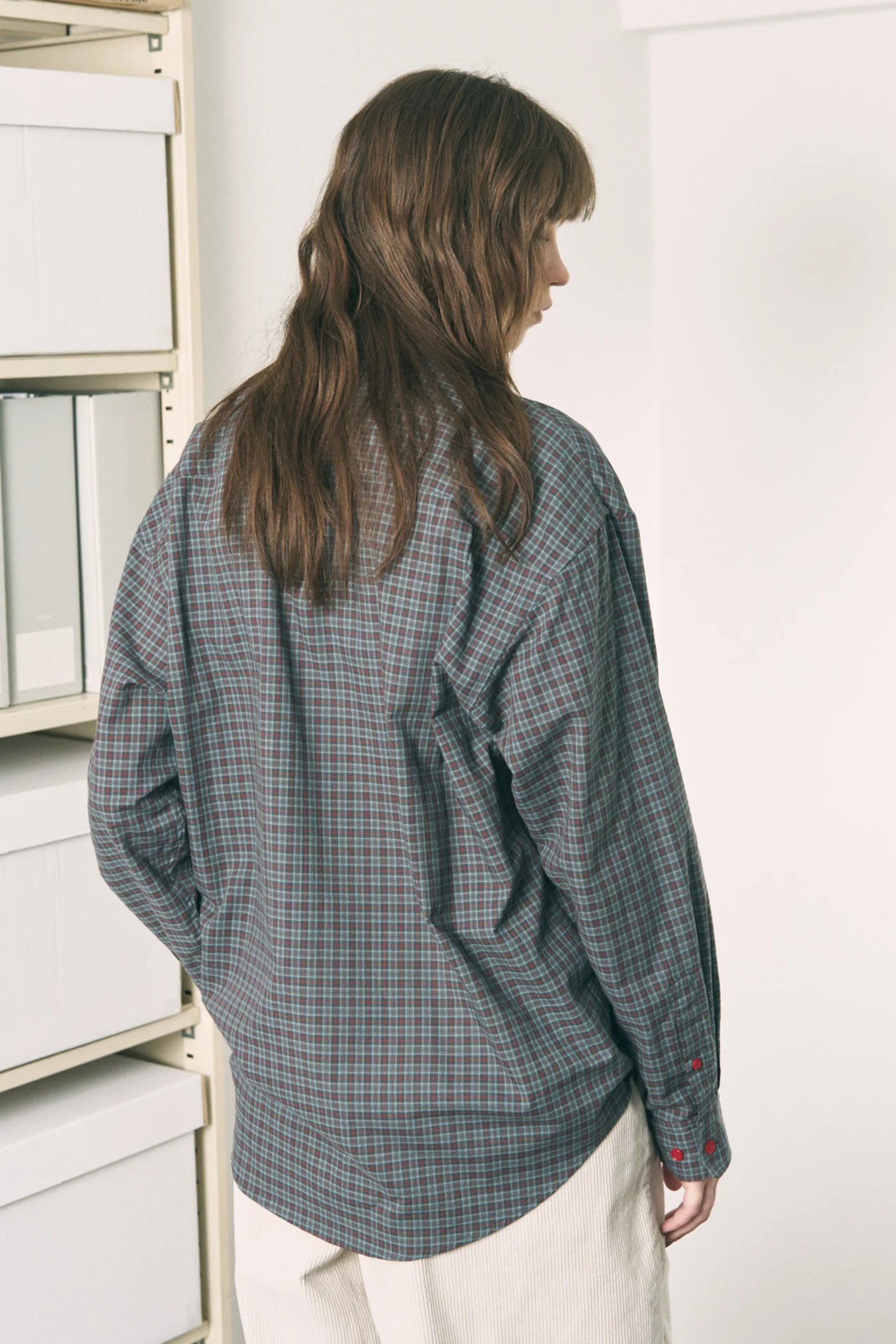 The FLOATING HEART SHIRT CHECK CHARCOAL available online with global shipping, and in PAM Stores Melbourne and Sydney.