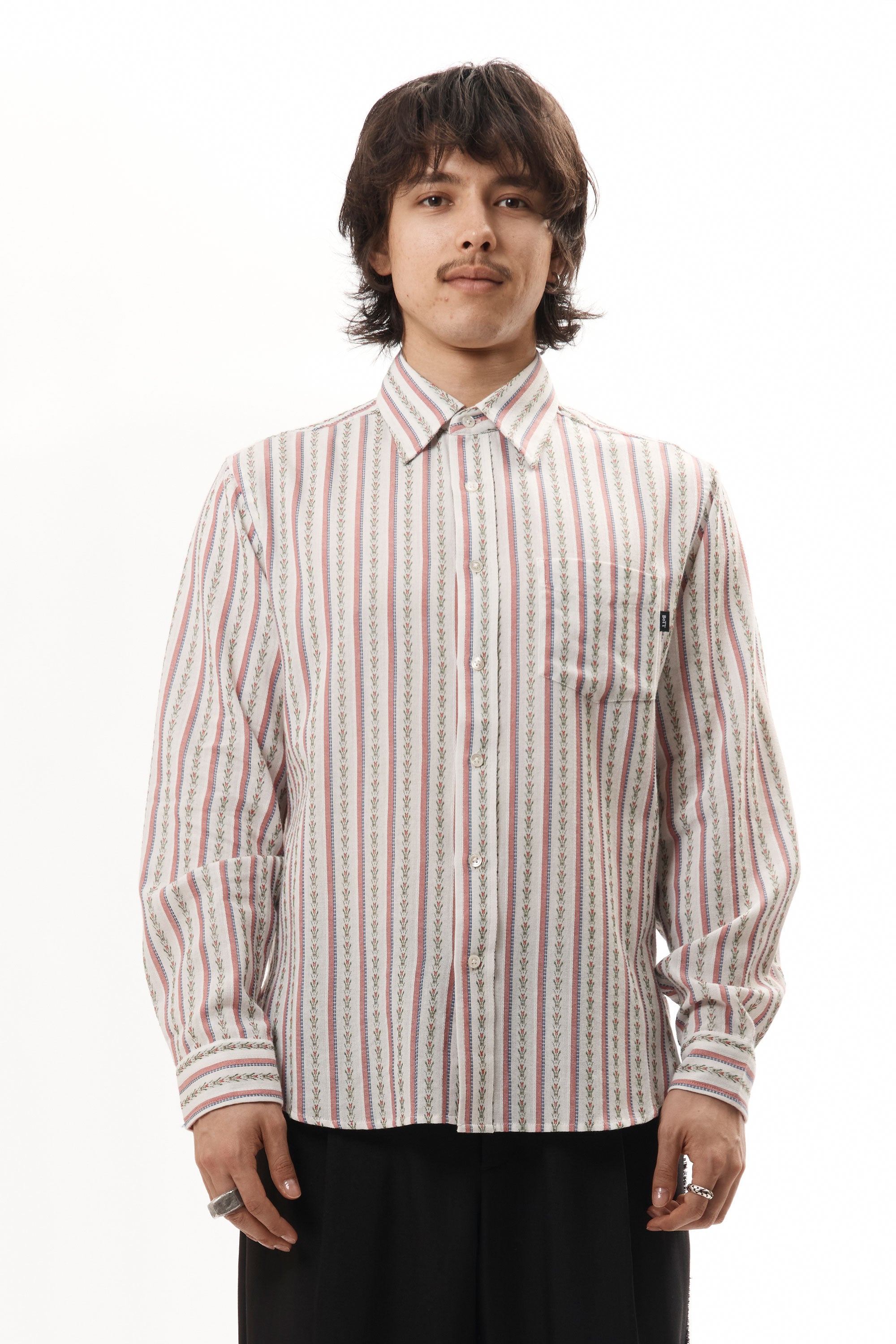 The Flower Striped Shirt Multicolour available online with global shipping, and in PAM Stores Melbourne and Sydney.