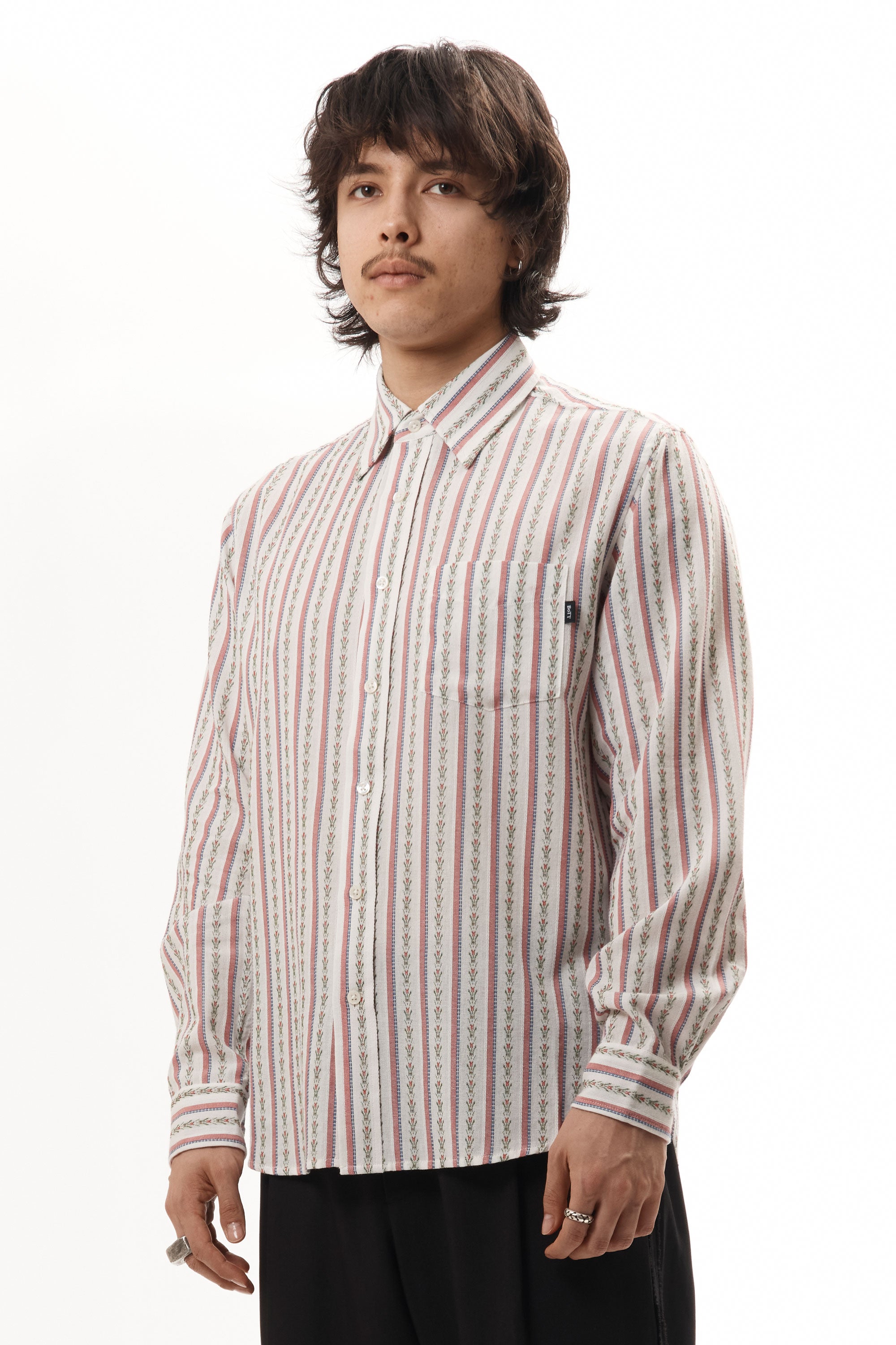 The Flower Striped Shirt Multicolour available online with global shipping, and in PAM Stores Melbourne and Sydney.