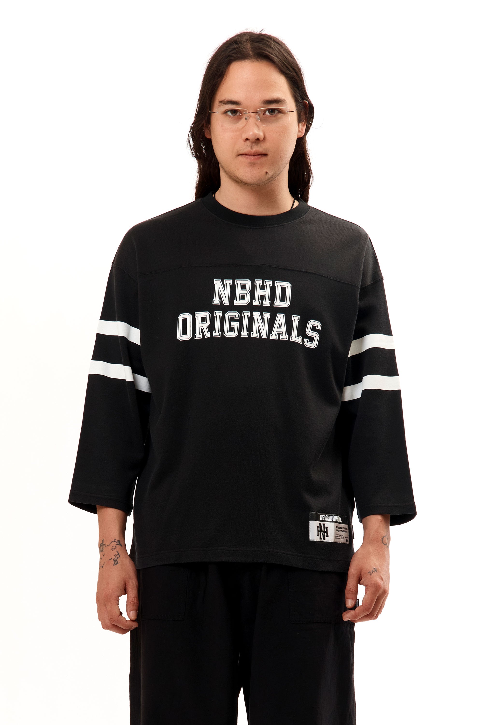 The FOOTBALL SHIRT LONGSLEEVE BLACK available online with global shipping, and in PAM Stores Melbourne and Sydney.
