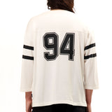 The FOOTBALL SHIRT LONGSLEEVE WHITE available online with global shipping, and in PAM Stores Melbourne and Sydney.
