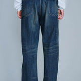 The WASHED DENIM FULL CUT PANTS INDIGO available online with global shipping, and in PAM Stores Melbourne and Sydney.