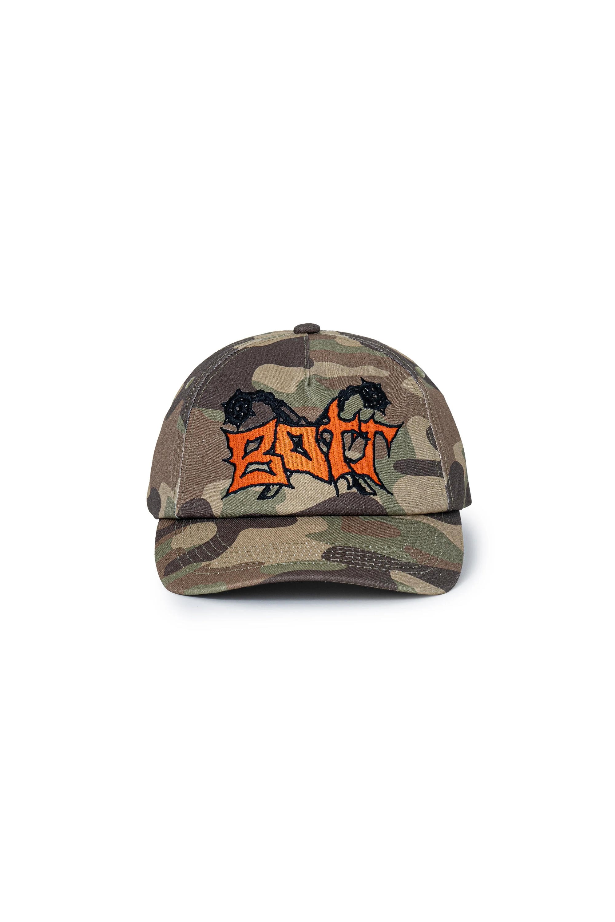 The Flail 5-Panel Cap Camo available online with global shipping, and in PAM Stores Melbourne and Sydney.