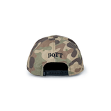 The Flail 5-Panel Cap Camo available online with global shipping, and in PAM Stores Melbourne and Sydney.