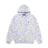 Flower Zip Hoodie Ash