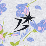 Flower Zip Hoodie Ash
