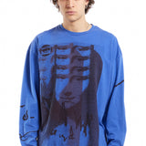 The GAZE OVERSIZED LS TEE ULTRAMARINE  available online with global shipping, and in PAM Stores Melbourne and Sydney.