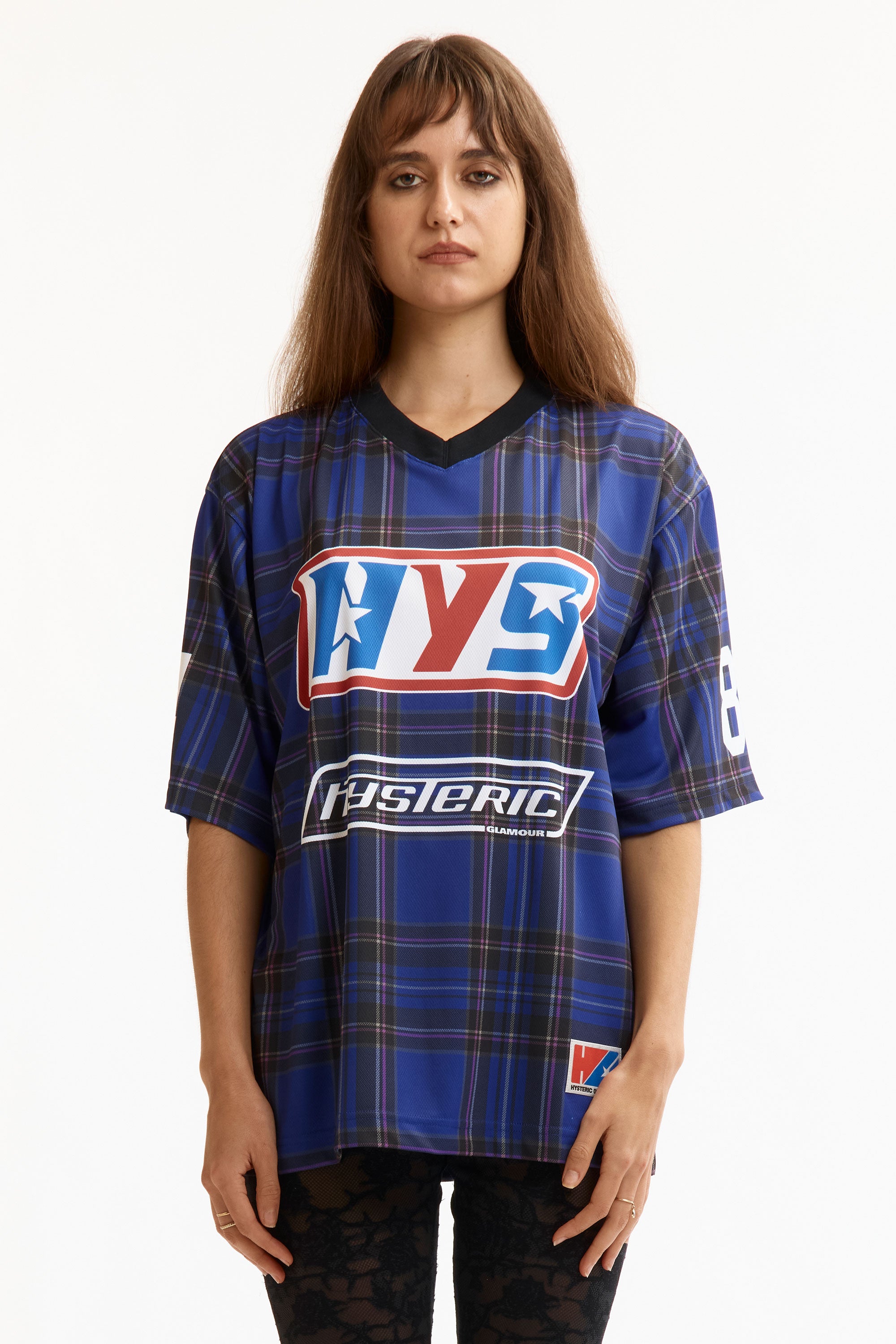 The GUITAR GIRL 84 FOOTBALL SHIRT available online with global shipping, and in PAM Stores Melbourne and Sydney.
