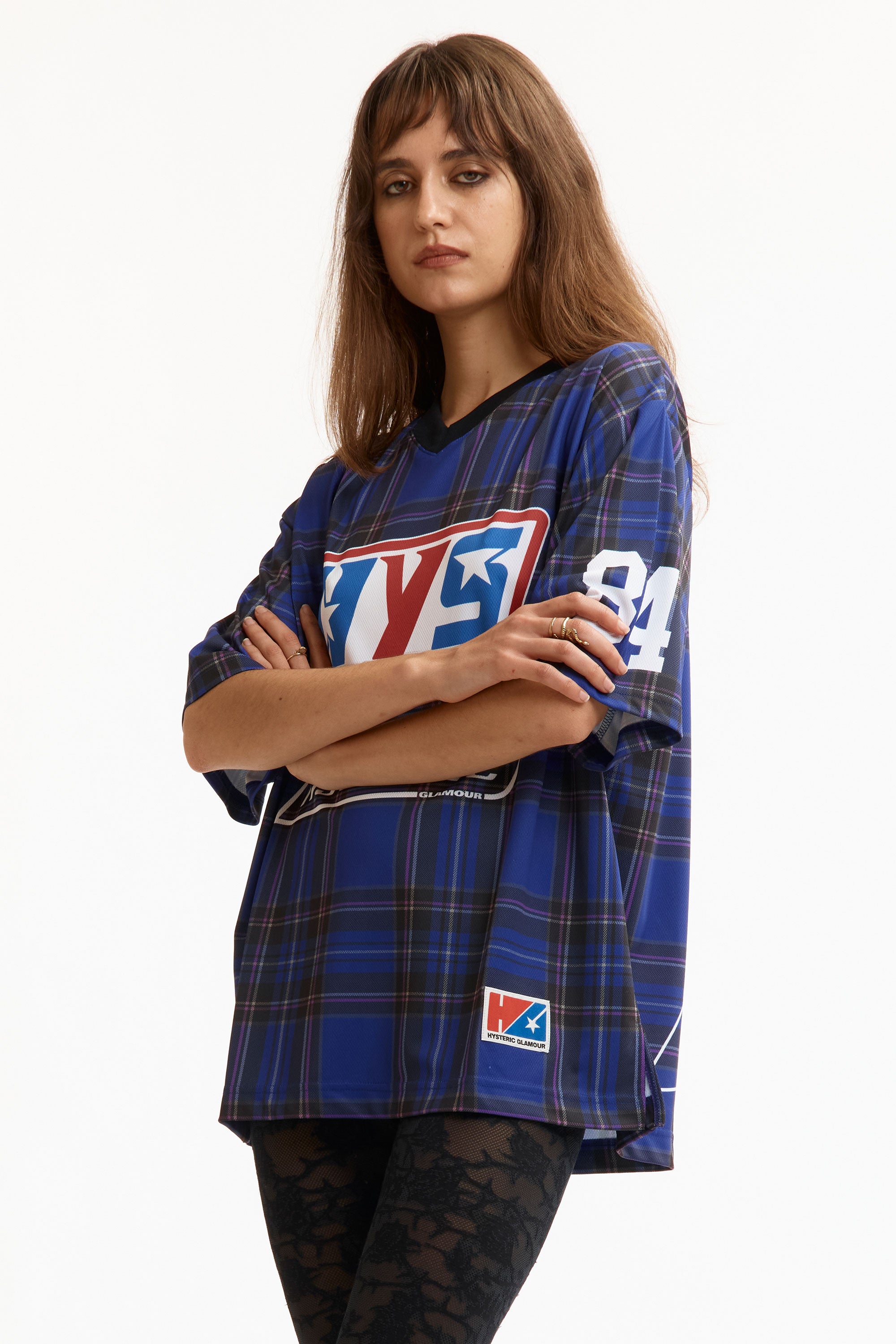 The GUITAR GIRL 84 FOOTBALL SHIRT available online with global shipping, and in PAM Stores Melbourne and Sydney.
