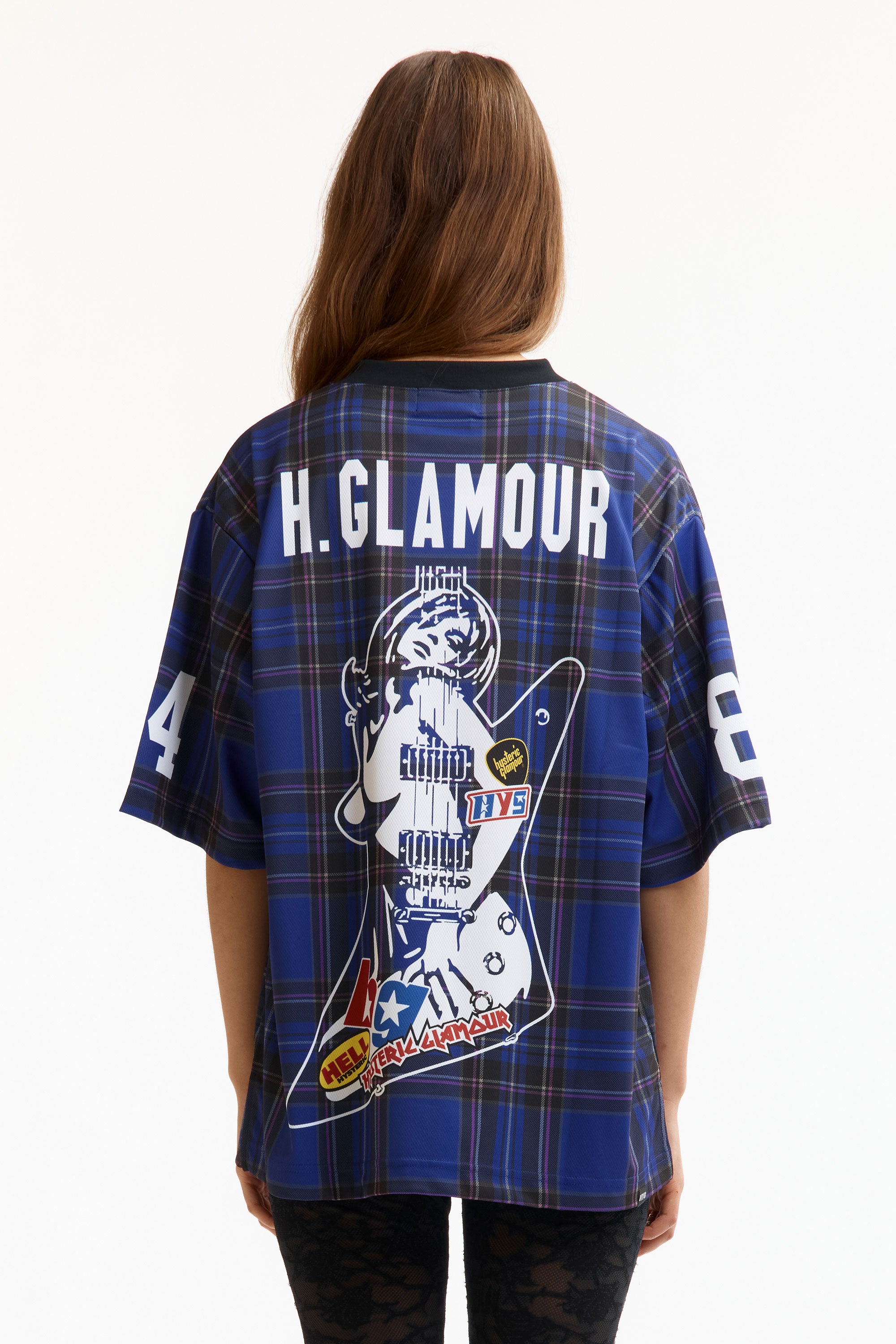 The GUITAR GIRL 84 FOOTBALL SHIRT available online with global shipping, and in PAM Stores Melbourne and Sydney.