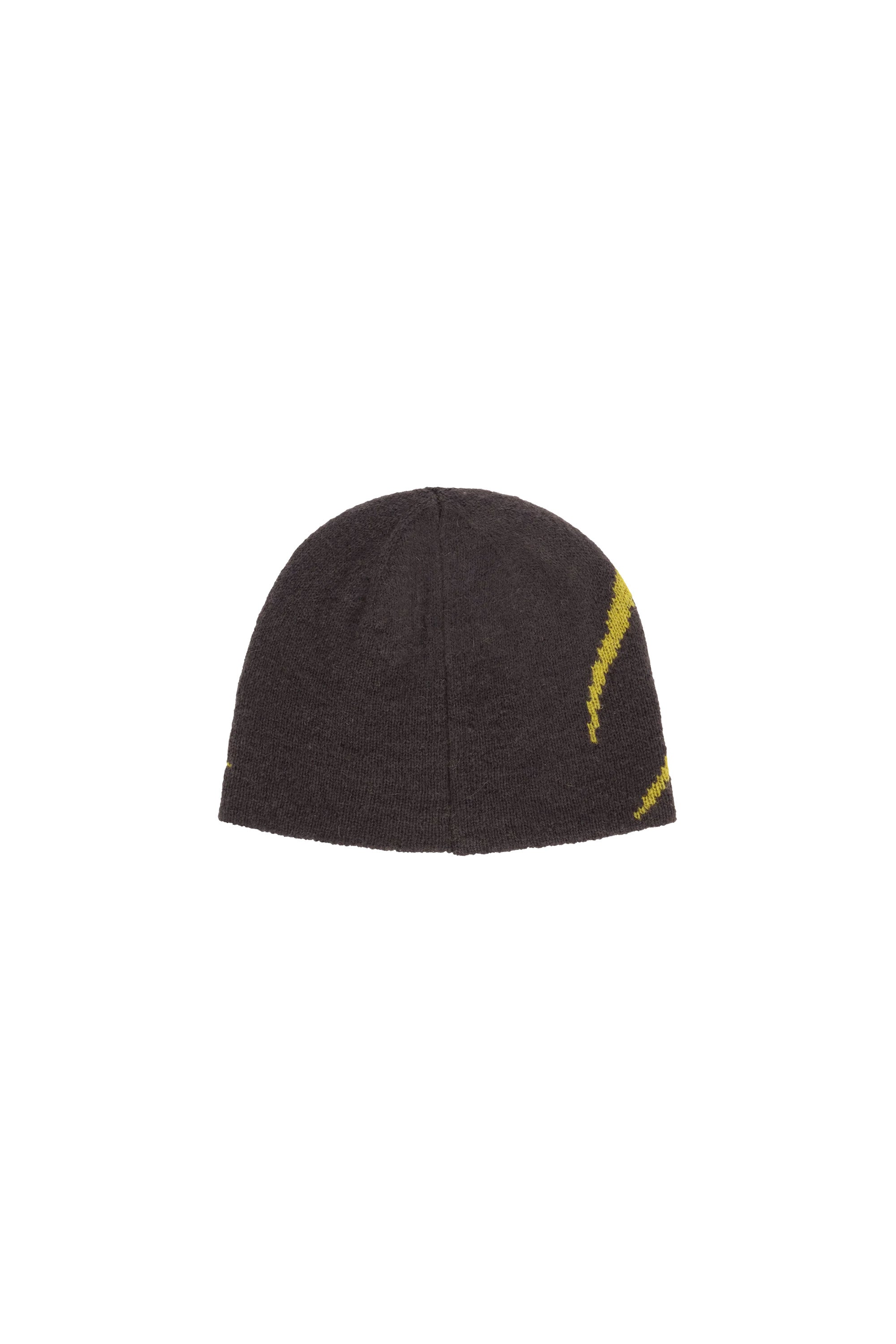 The GRAPHIC BEANIE BROWN YELLOW  available online with global shipping, and in PAM Stores Melbourne and Sydney.