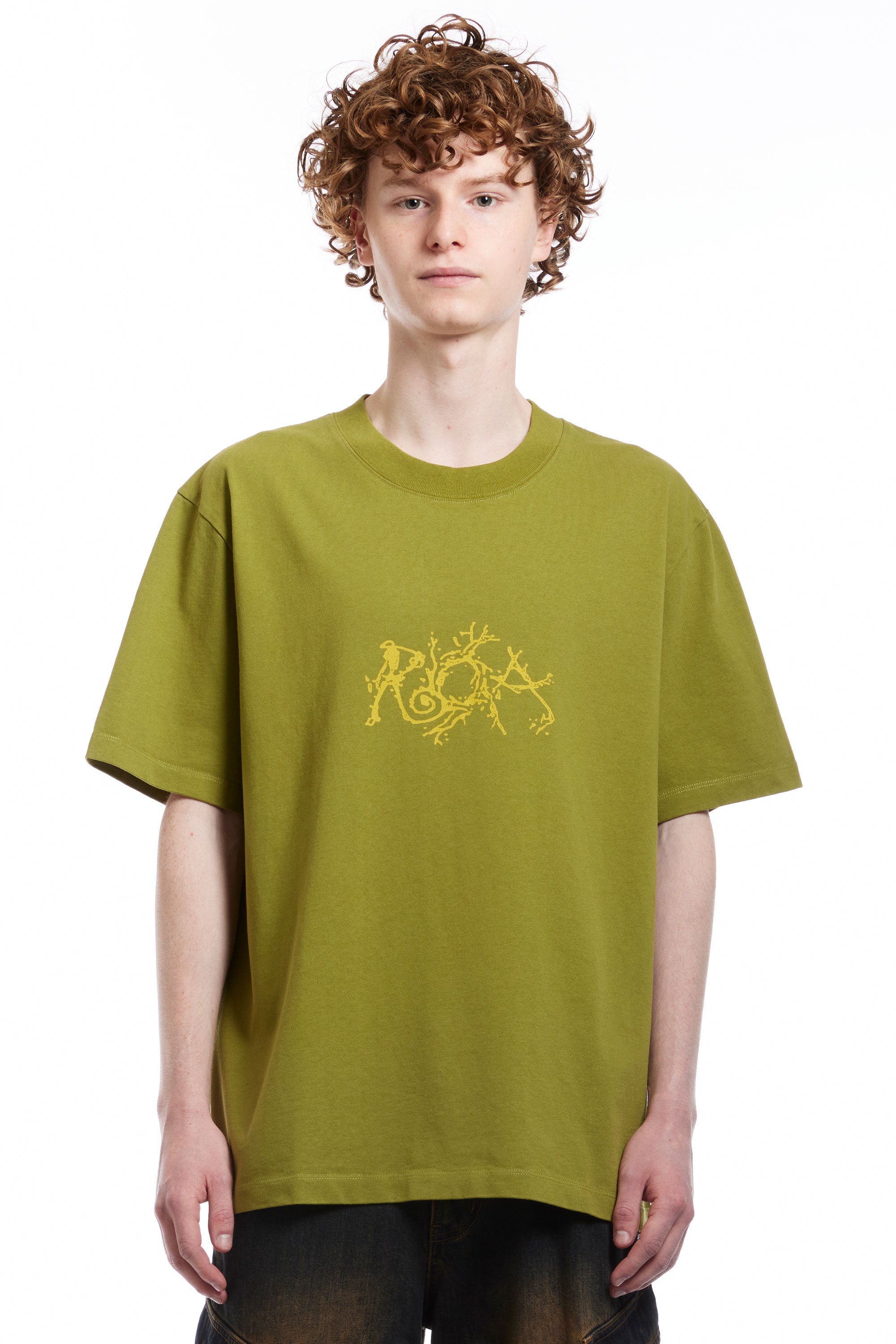 The ROA - GRAPHIC BOXY TEE CARDAMOM  available online with global shipping, and in PAM Stores Melbourne and Sydney.