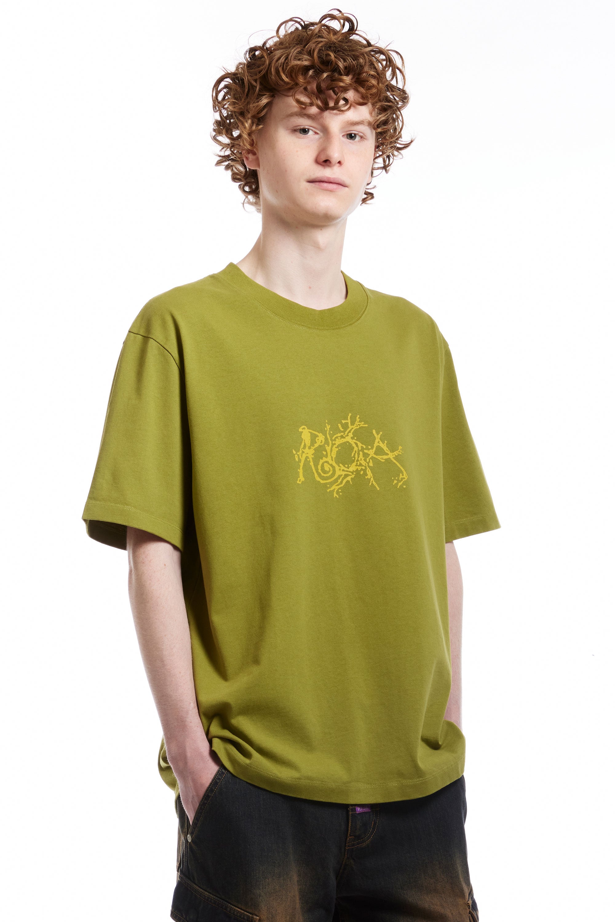 The GRAPHIC BOXY TEE CARDAMOM  available online with global shipping, and in PAM Stores Melbourne and Sydney.