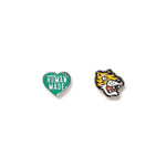 The PINS SET GREEN available online with global shipping, and in PAM Stores Melbourne and Sydney.