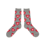 HEART SOCKS AW26 GREY