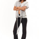 The Scrunch Tie T-Shirt Grey Marle available online with global shipping, and in PAM Stores Melbourne and Sydney.