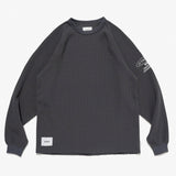 The SS26 WAFFLE POLY LS GREY available online with global shipping, and in PAM Stores Melbourne and Sydney.
