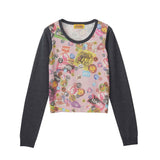 GUITAR DAYS Print Pullover Black