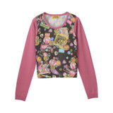 GUITAR DAYS Print Pullover Pink
