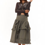 The Pathways Maxi Skirt Grey (Exclusive) available online with global shipping, and in PAM Stores Melbourne and Sydney.