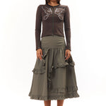The Pathways Maxi Skirt Grey (Exclusive) available online with global shipping, and in PAM Stores Melbourne and Sydney.