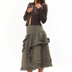 The Pathways Maxi Skirt Grey (Exclusive) available online with global shipping, and in PAM Stores Melbourne and Sydney.