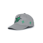 The B Logo Sparkle Structured 5-Panel Cap Grey available online with global shipping, and in PAM Stores Melbourne and Sydney.