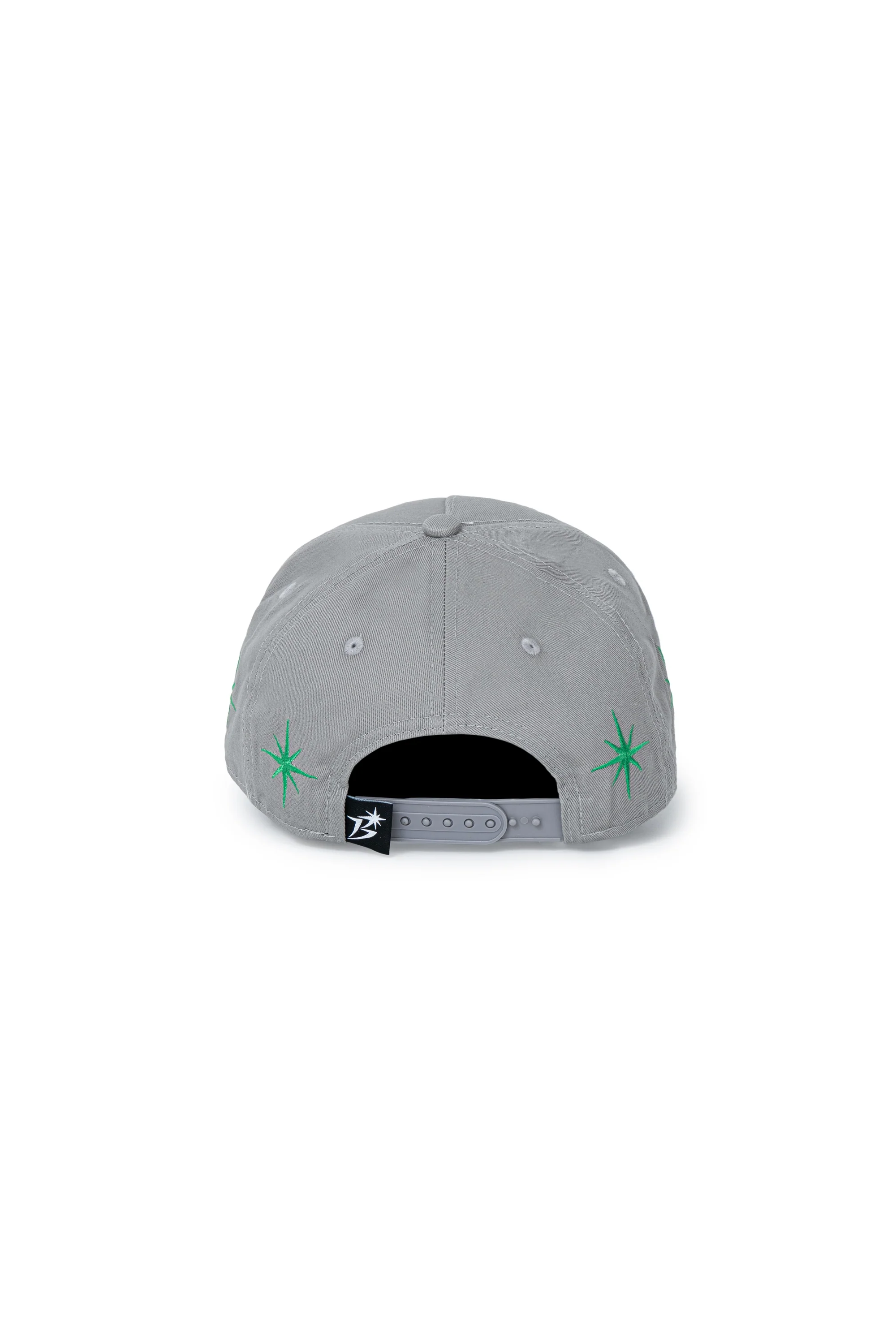 The B Logo Sparkle Structured 5-Panel Cap Grey available online with global shipping, and in PAM Stores Melbourne and Sydney.
