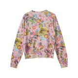 GUITAR DAYS Print Cardigan Pink