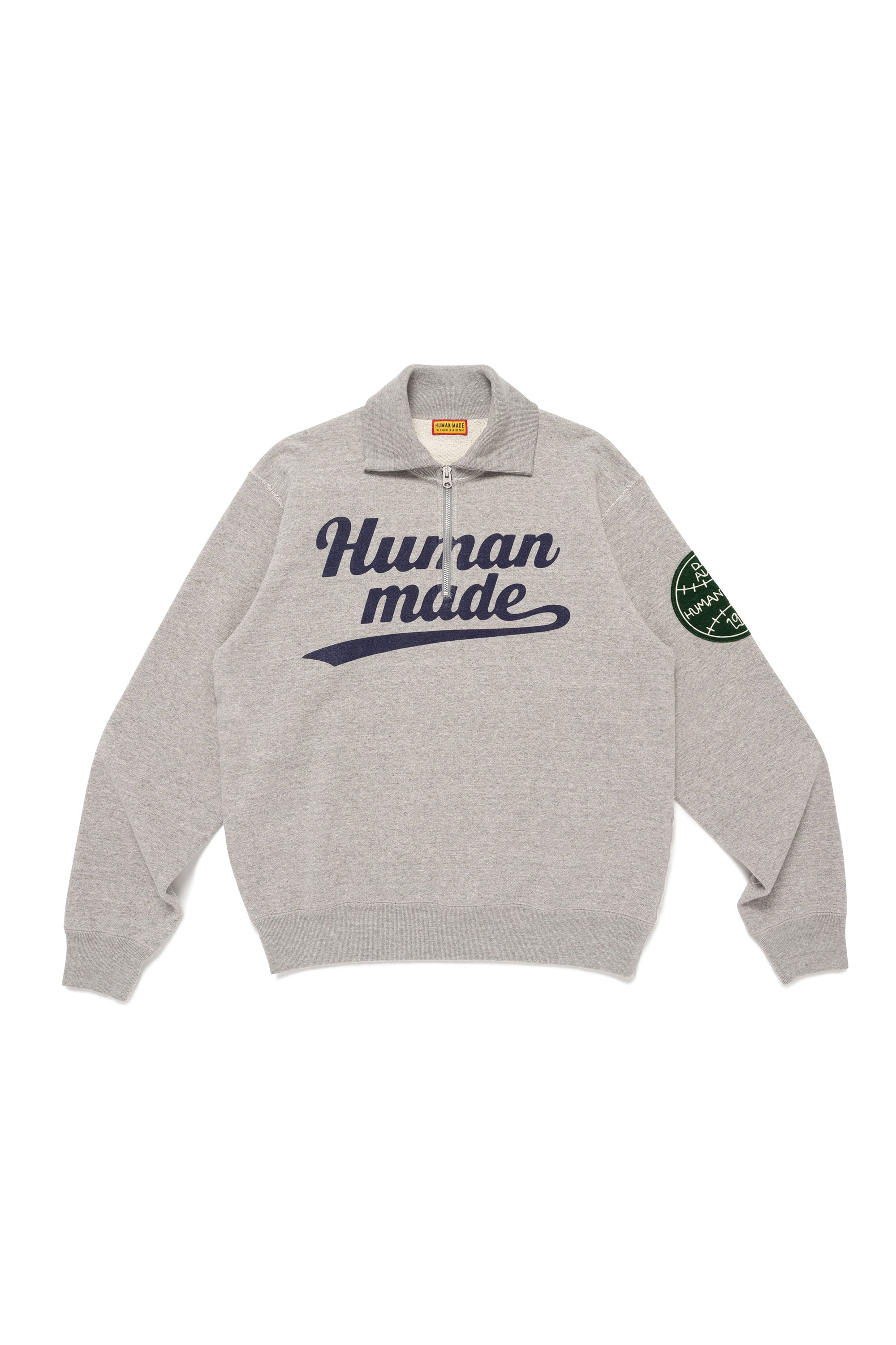 The HALF-ZIP SWEATSHIRT GREY available online with global shipping, and in PAM Stores Melbourne and Sydney.