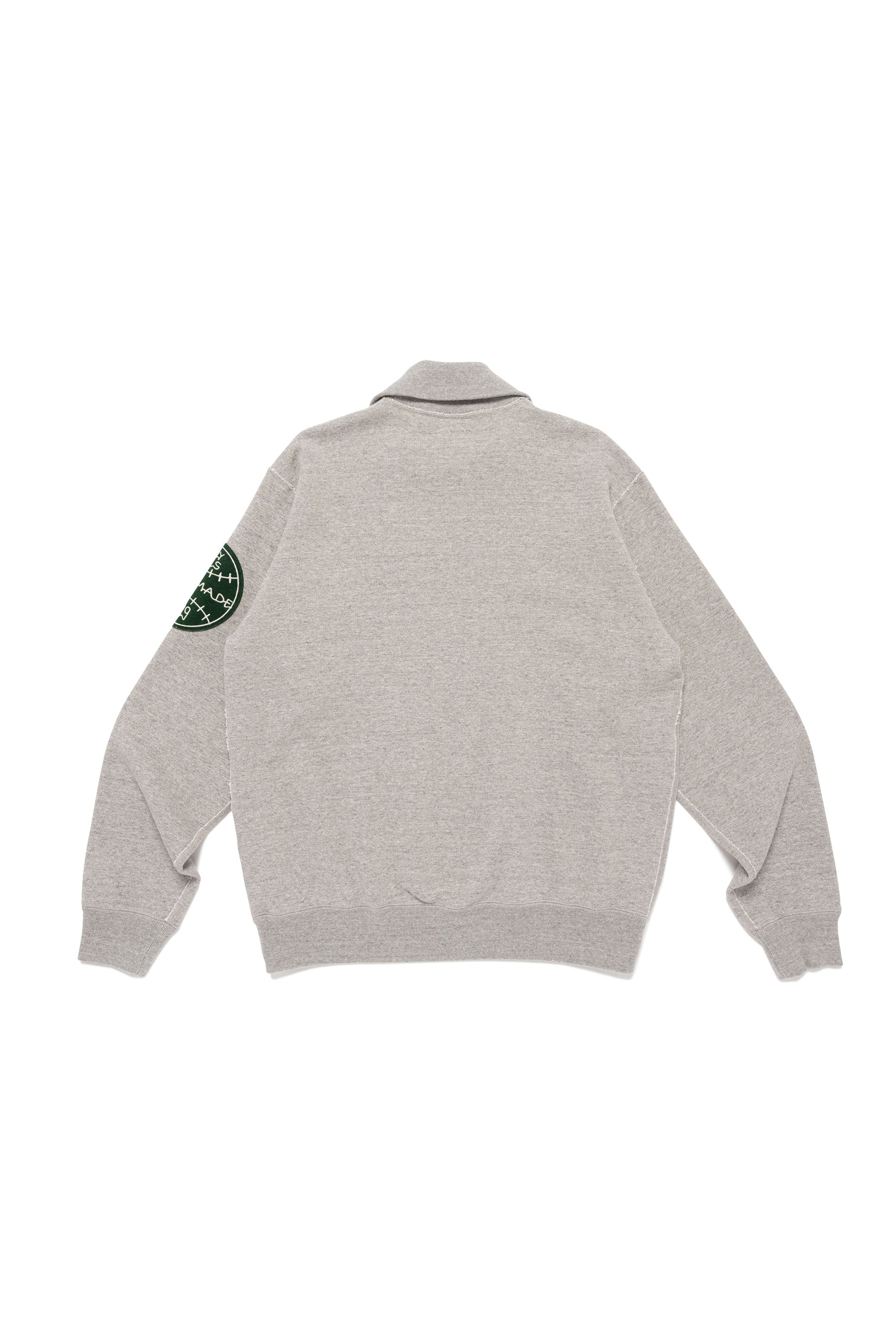 The HALF-ZIP SWEATSHIRT GREY available online with global shipping, and in PAM Stores Melbourne and Sydney.